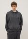 Grey oversized fit cotton blend hoodie_0