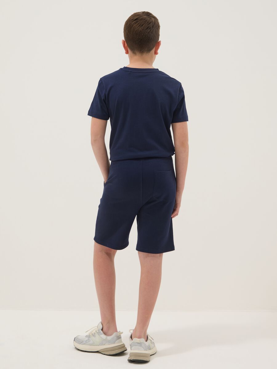 Boys&rsquo; blue pure cotton shorts, relaxed fit_1