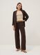 Brown buttonless regular-fit blazer_2
