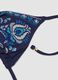 Blue triangle bikini top in stretch fabric_5