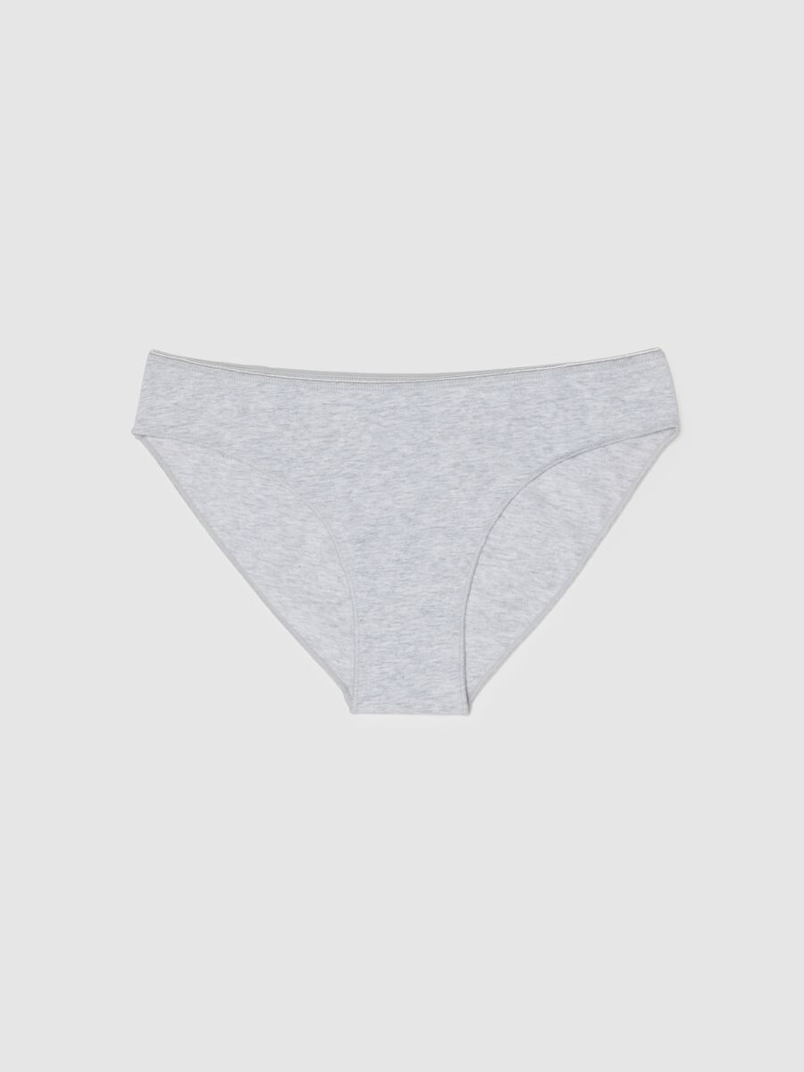 Girls' Grey Stretch Cotton Briefs with Regular Fit_0
