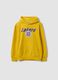 Yellow cotton-blend hoodie with Lakers print for boys_0