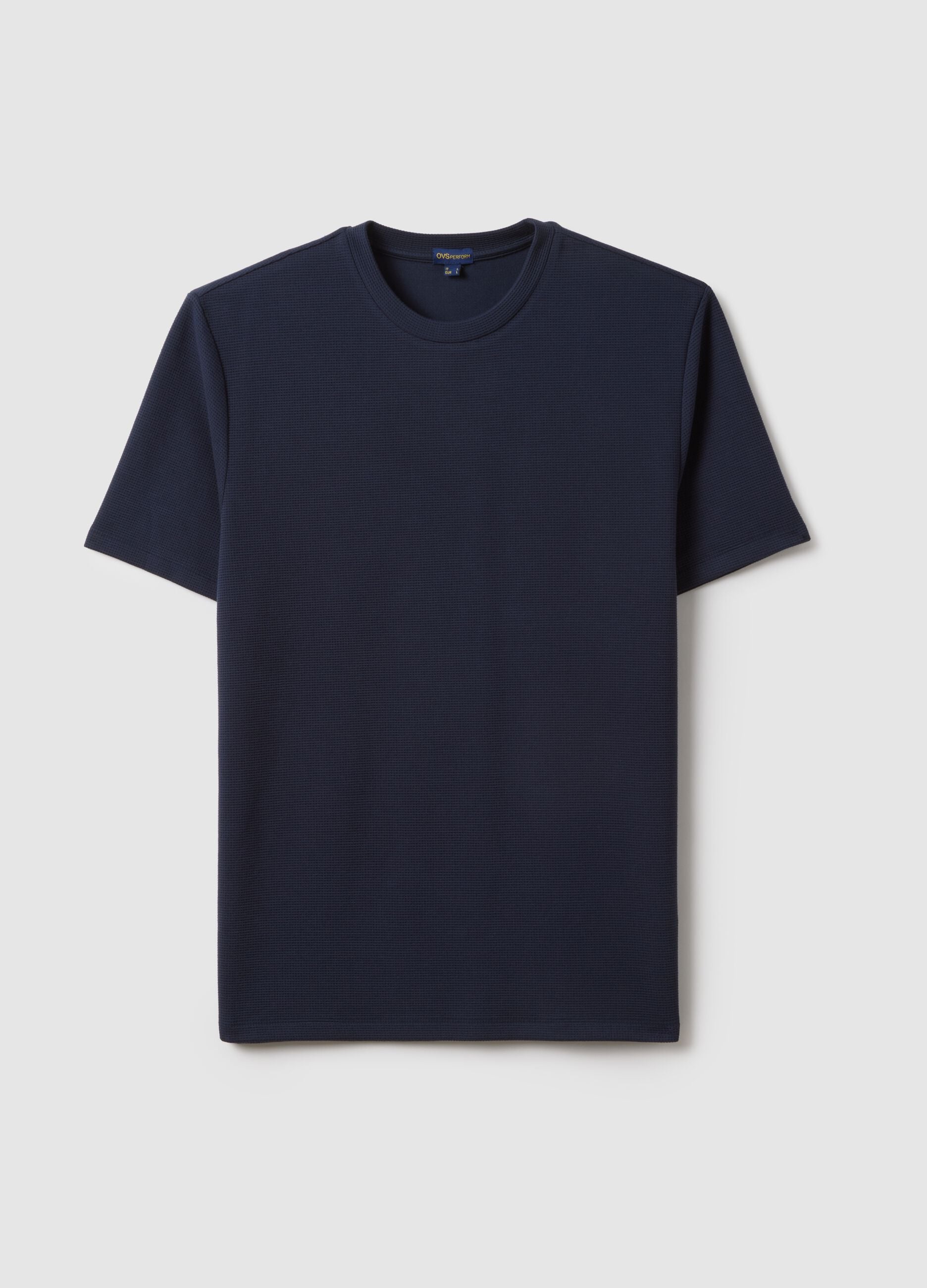 Blue viscose blend pajama T-shirt with regular fit