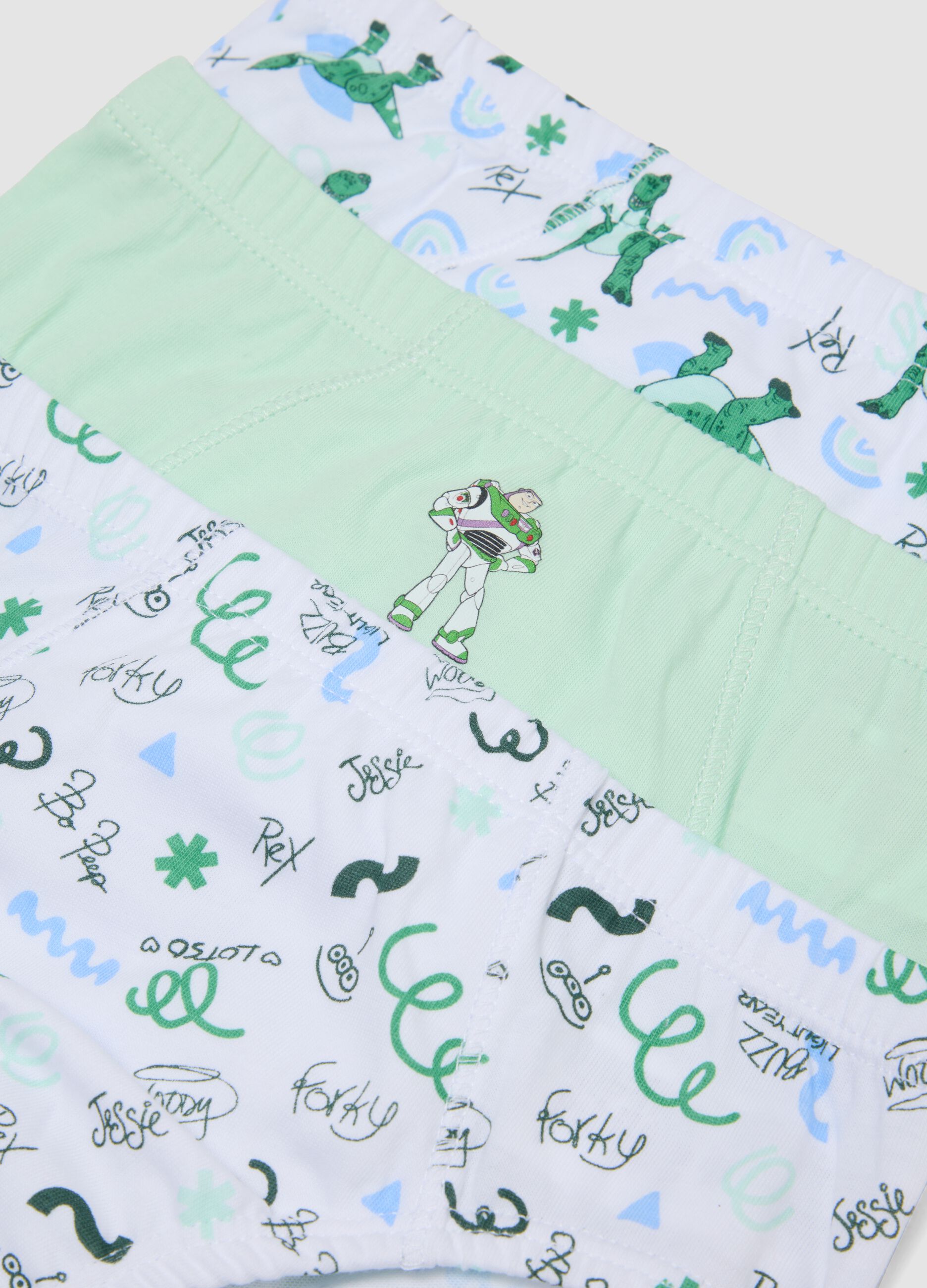 Pack of five multicolour organic cotton Toy Story print briefs