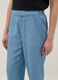 Light blue denim jeans in pure lyocell with elasticated waist, relaxed fit_3