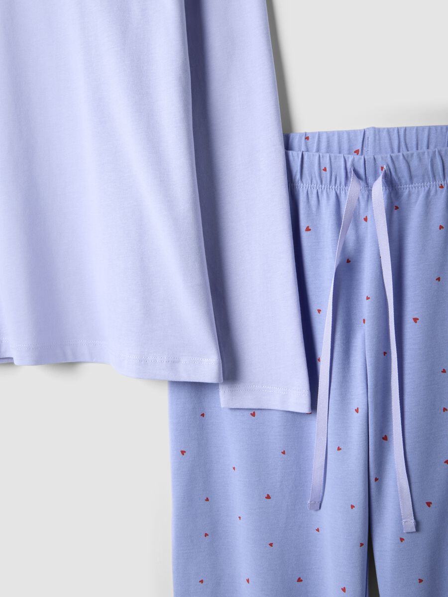Purple pure cotton pyjamas regular fit with embroidery_5