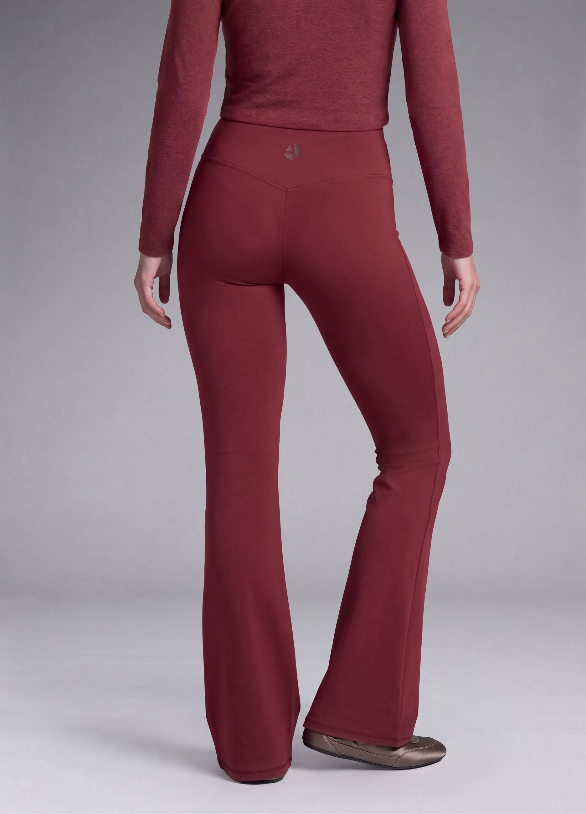 Red flared leggings in breathable stretch fabric ALTAVIA STUDIO