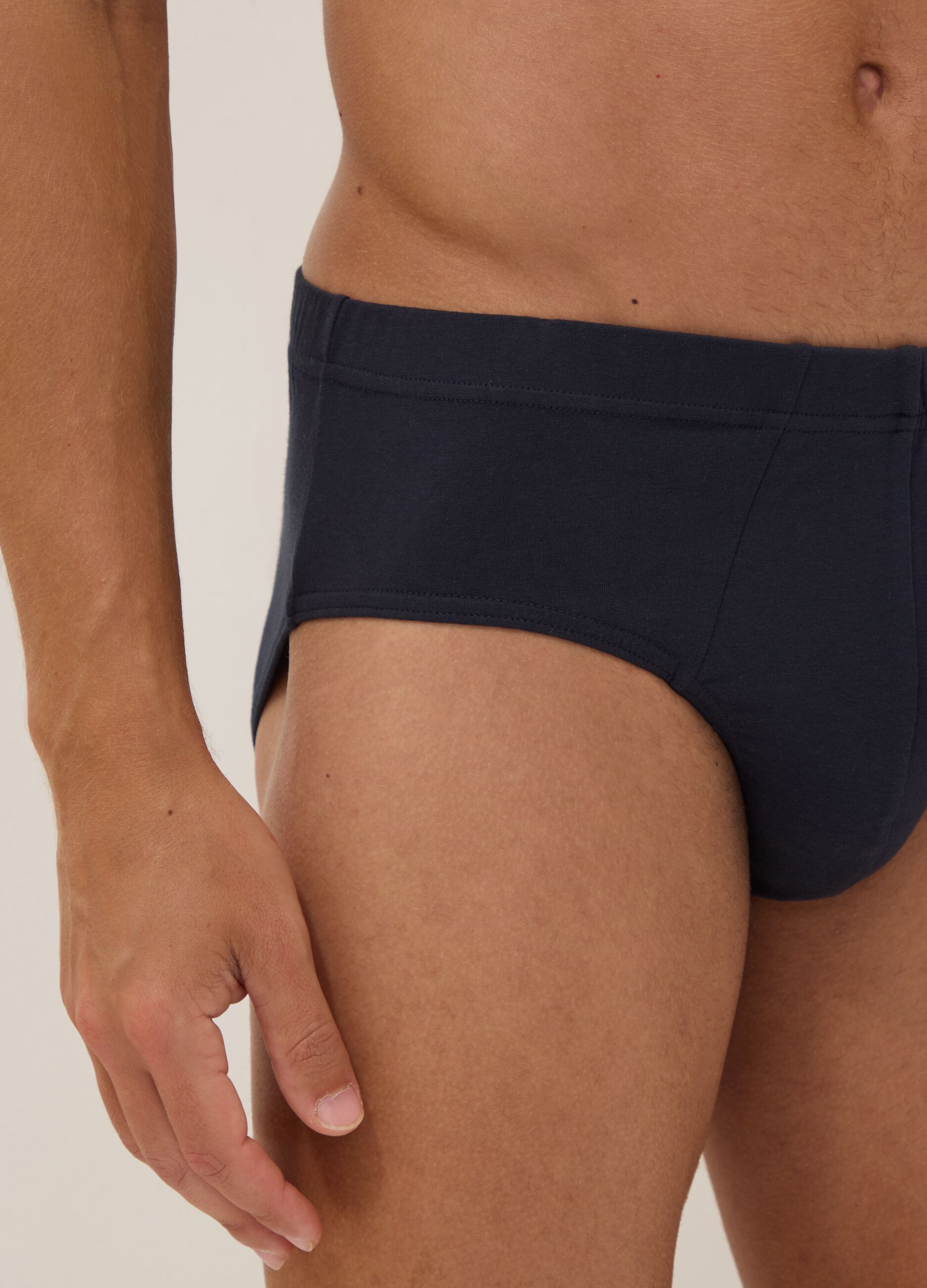 Blue organic cotton briefs