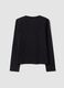 Black long-sleeved pure cotton jersey T-shirt, regular fit_2