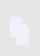 Twin pack of white girls' vests in pure cotton regular fit_0
