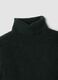 Green stretch-viscose turtleneck top_1