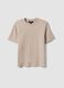The Iconic Tee relaxed fit beige pure cotton short-sleeve T-shirt_4