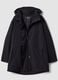 Black water-repellent hooded jacket with zip, regular fit ALTAVIA STUDIO_6