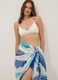 Blue pure cotton pareo with nautical print_0