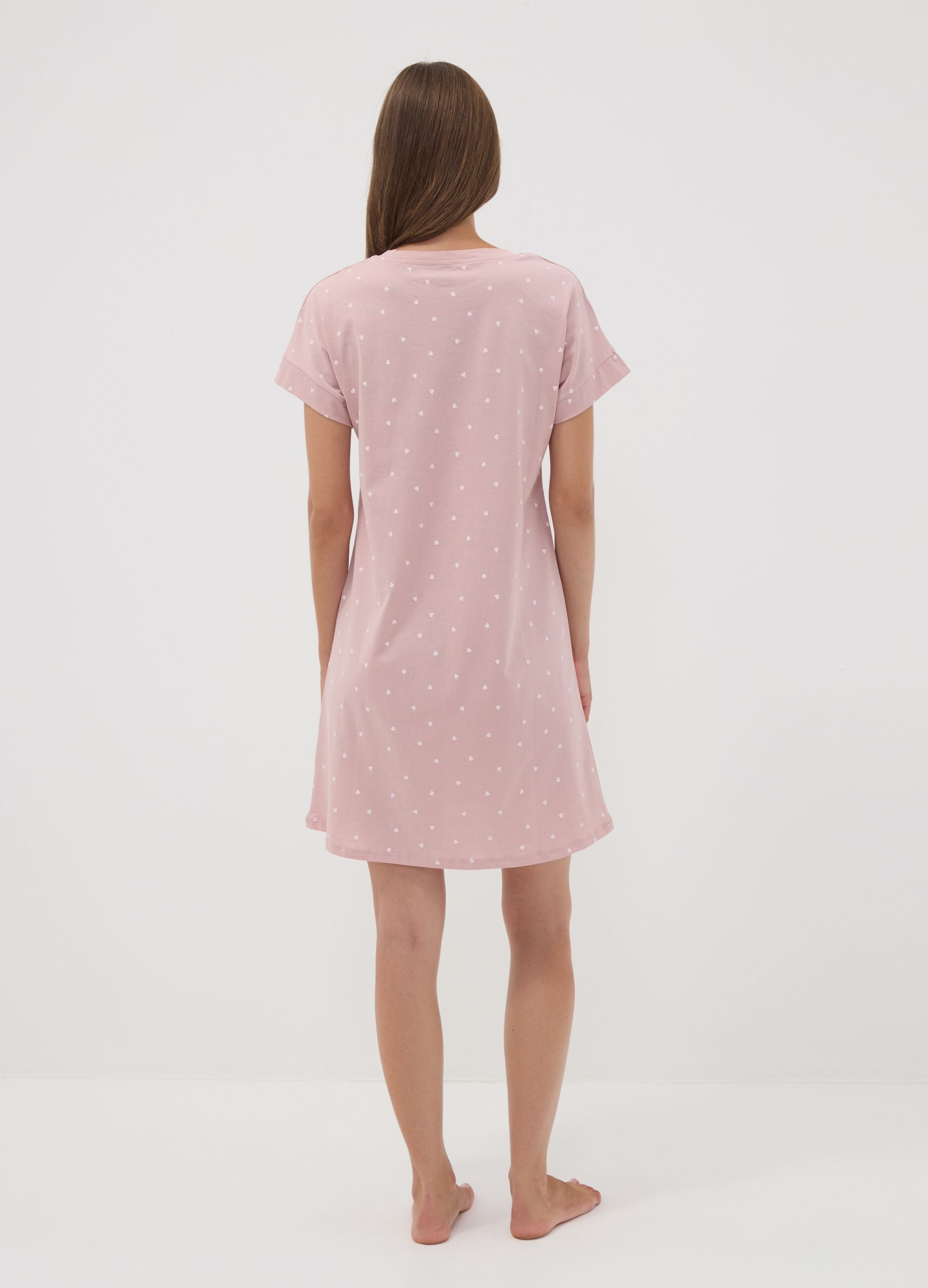 Pink pure organic cotton nightshirt
