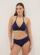 Blue stretch bikini top with adjustable ties_1