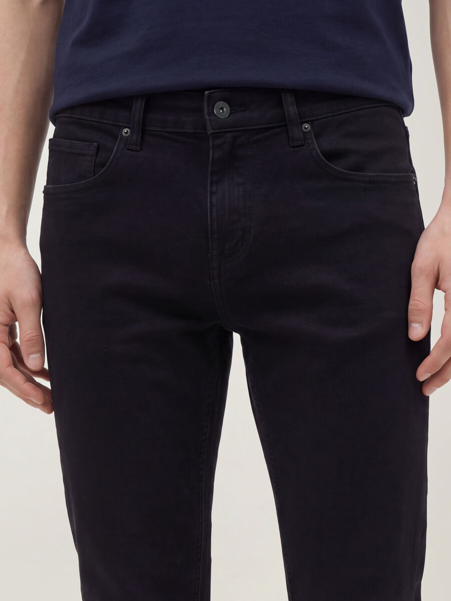 Black skinny-fit denim jeans in stretch cotton_3