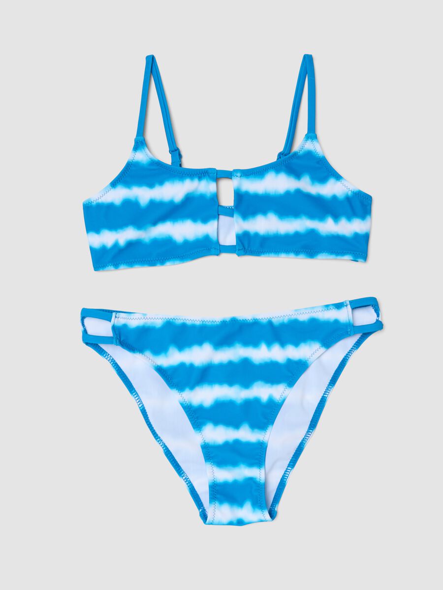 Light blue stretch fabric bikini_0