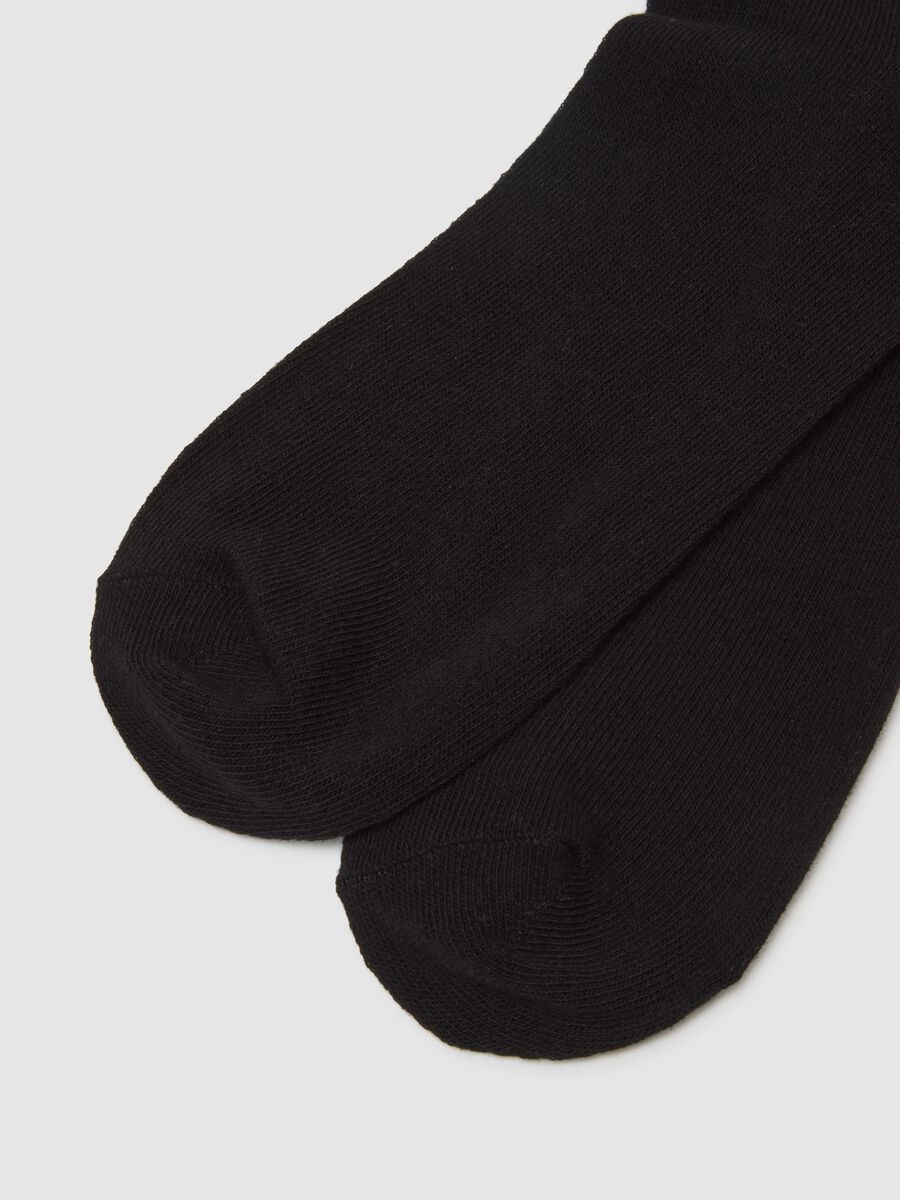 Pack of three black stretch cotton socks_2