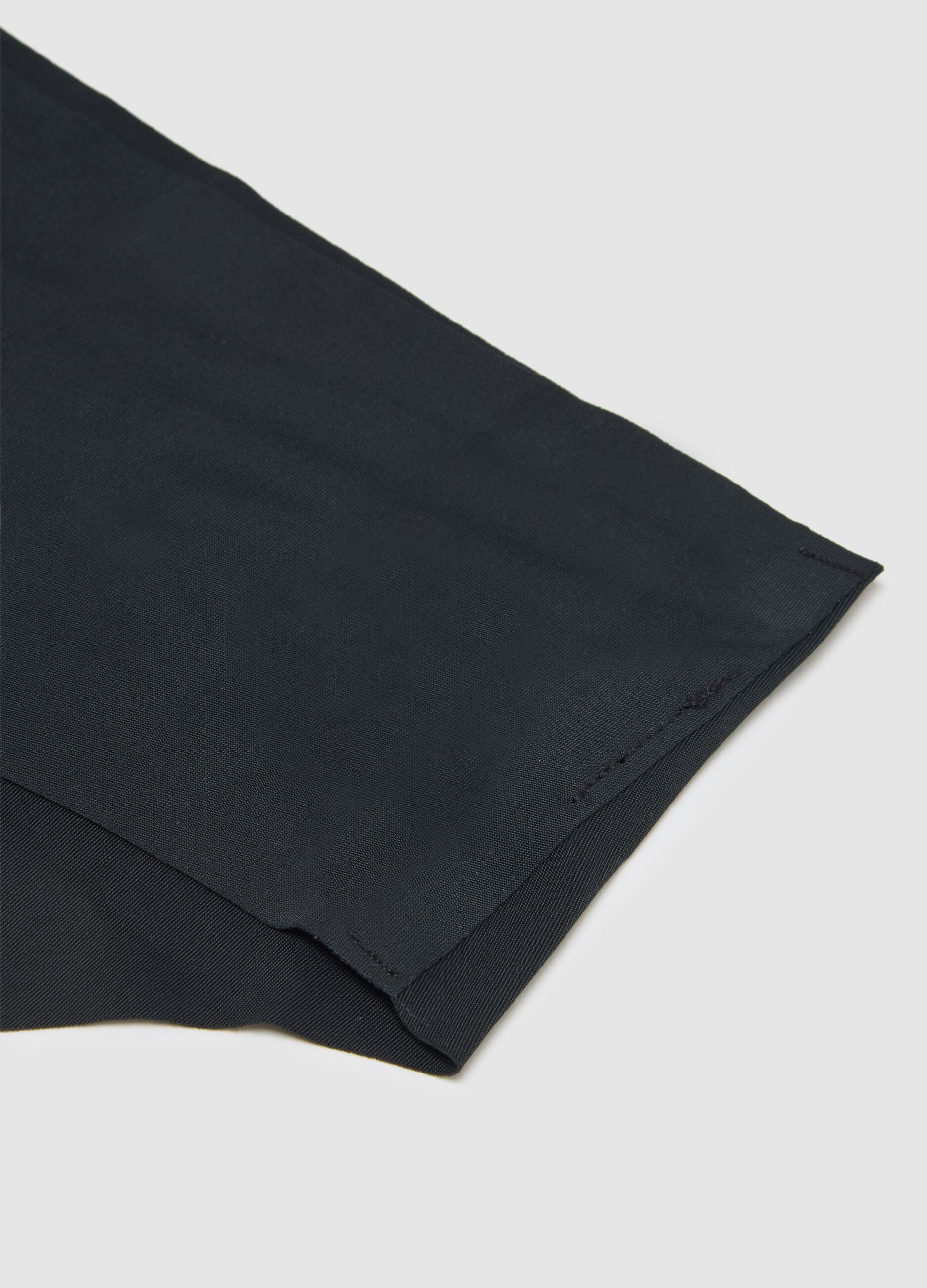 Regular fit black stretch blend briefs