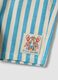 Blue striped pure cotton straight-fit shorts for baby boys_2
