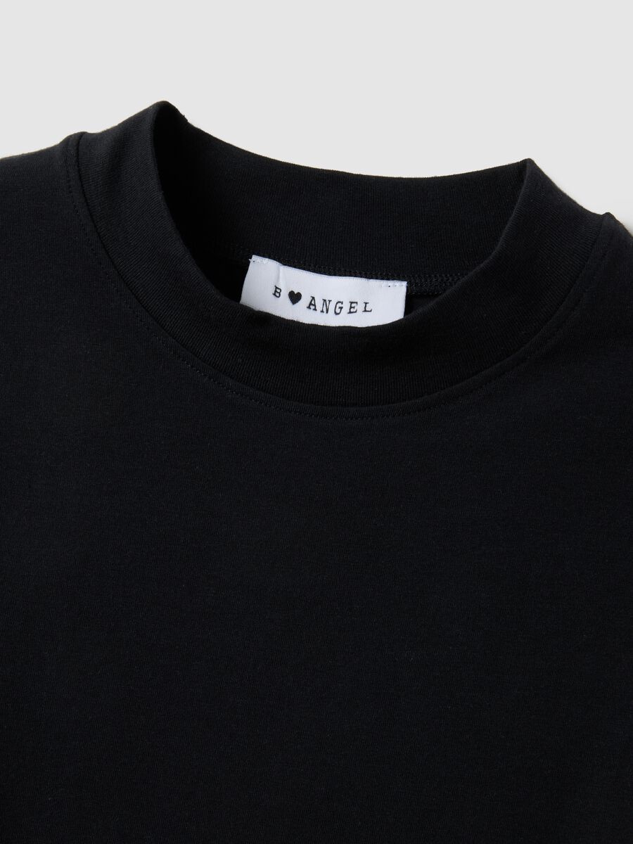 Black Slim Fit Stretch Cotton T-shirt_5