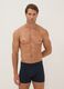 Pack of 2 blue midi boxer briefs in stretch Supima cotton_0