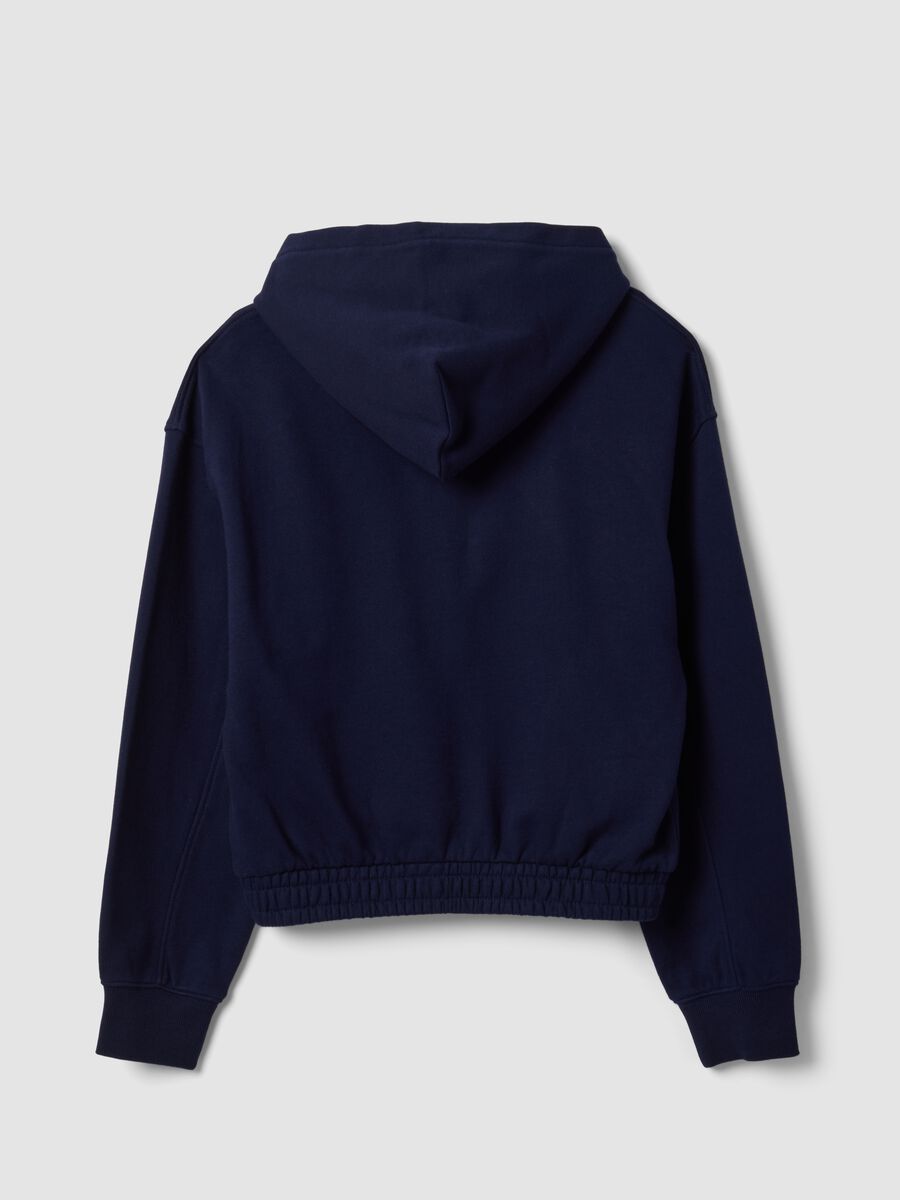Blue organic cotton hooded sweatshirt_1