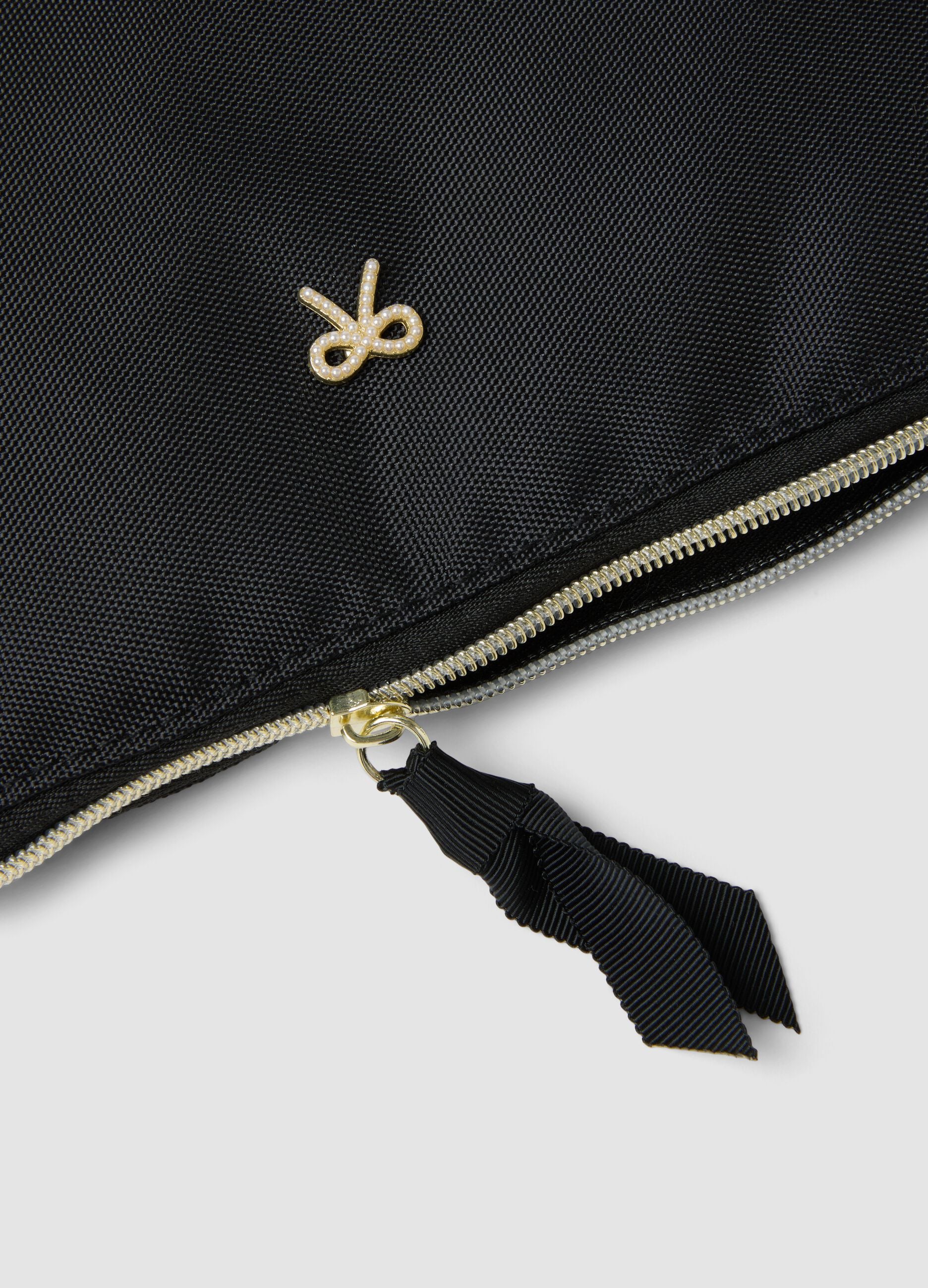 Black zip pouch