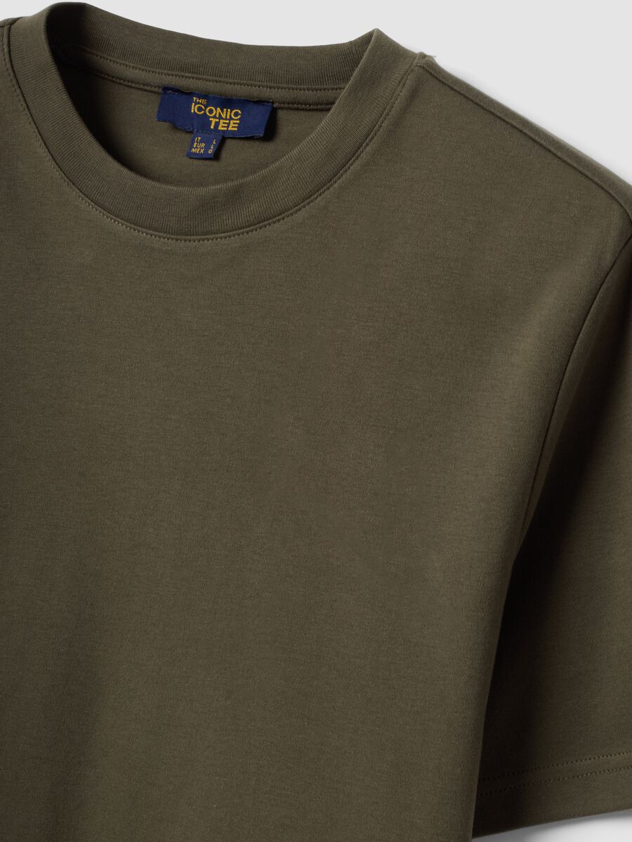 The Iconic Tee green pure cotton regular-fit short-sleeve T-shirt_6