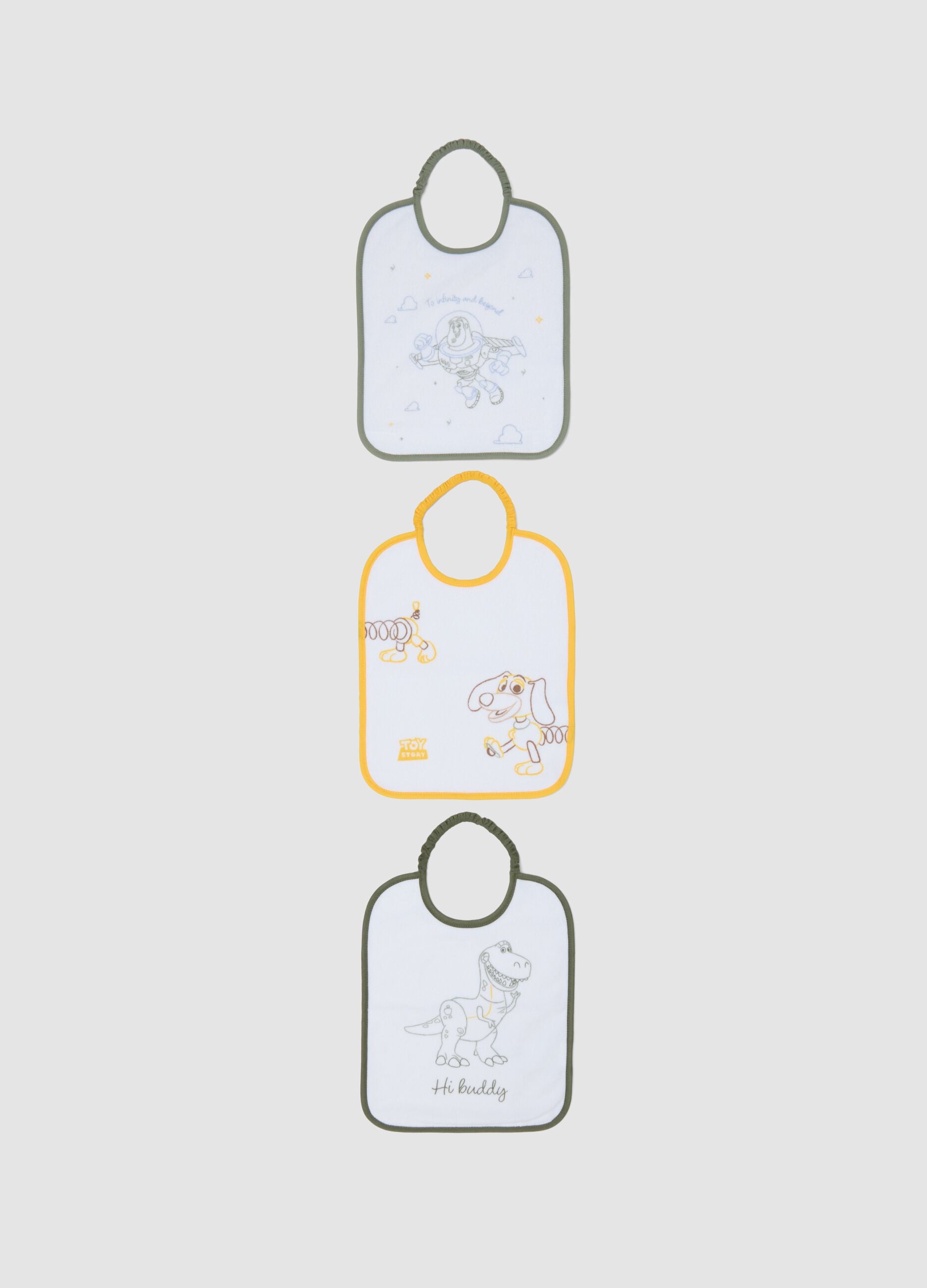 3-pack of Toy Story organic cotton blend bibs