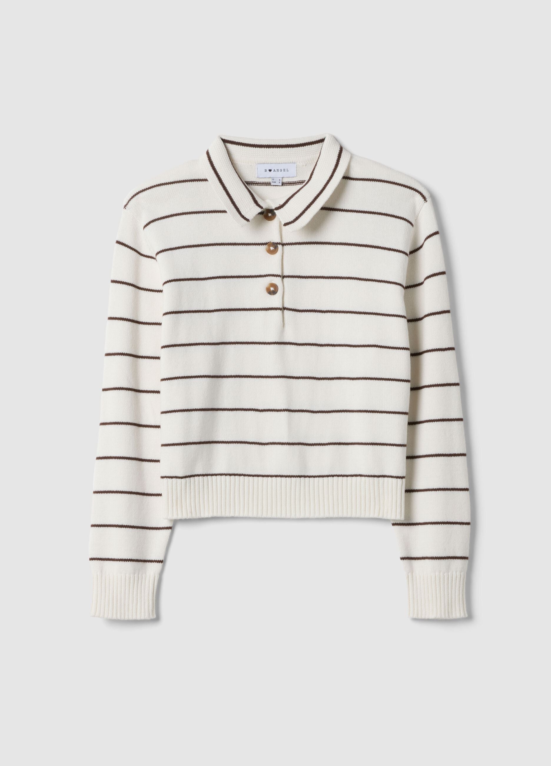 Multicolour striped pure cotton jumper regular fit
