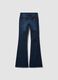 Blue stretch-cotton flare jeans_2