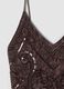 Brown fitted sequin stretch tank top_5