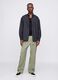 Green wide-leg trousers in Lyocell and cotton_0