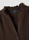 Brown regular-fit shirt with gathered collar_5