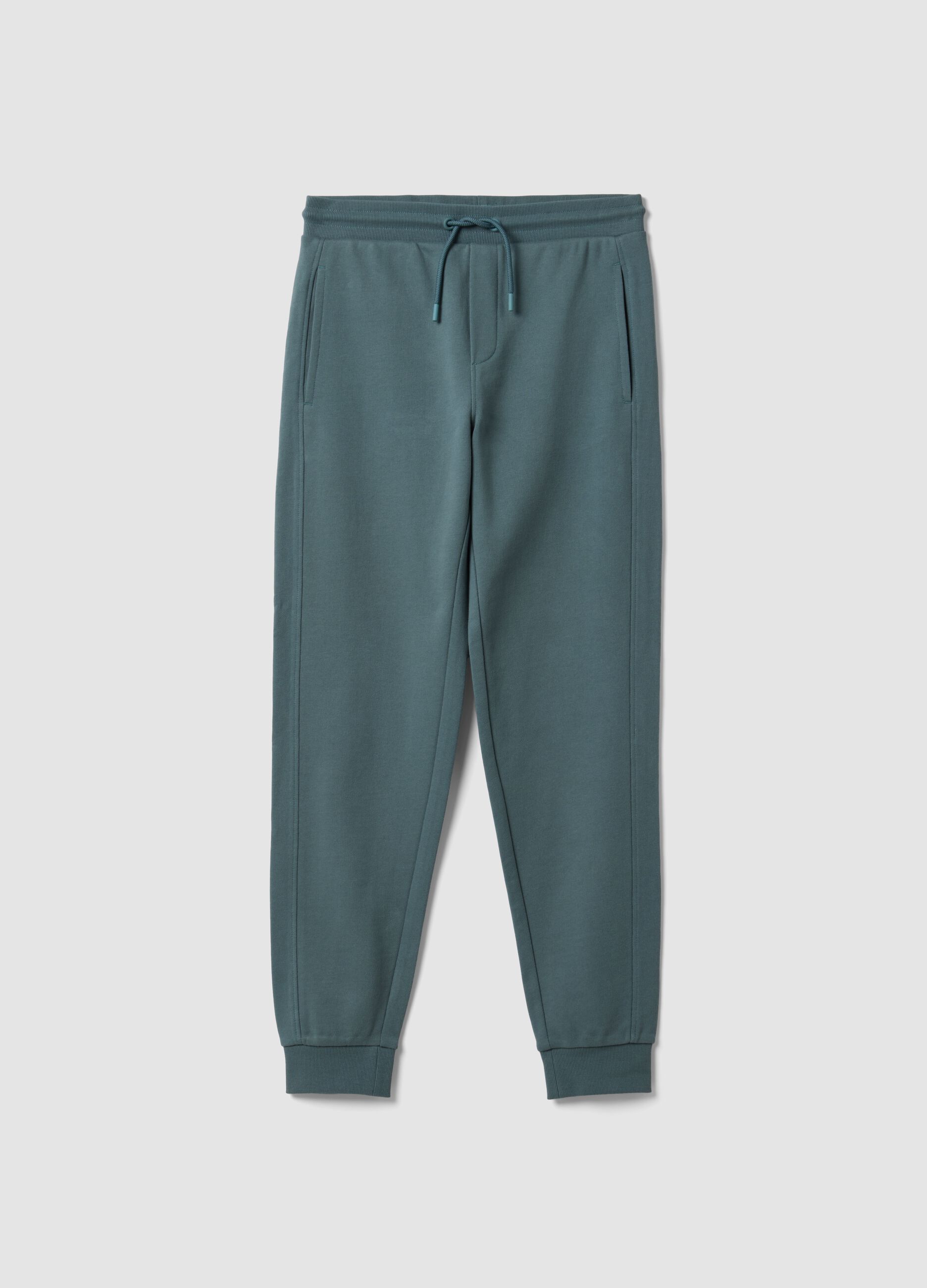 Blue organic cotton joggers