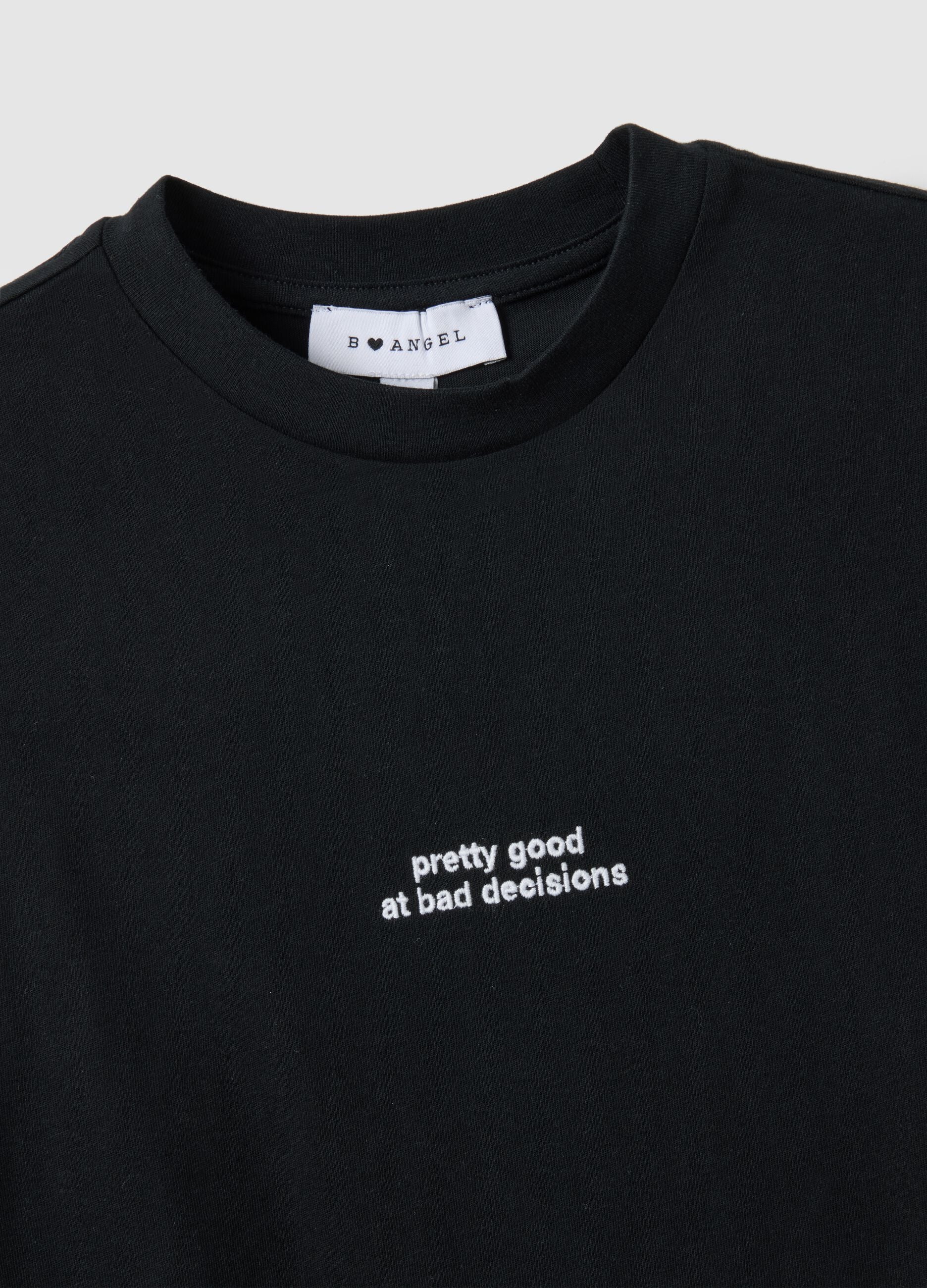 Black pure cotton regular fit t-shirt with print