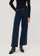Blue wide-leg jeans in stretch cotton_1