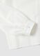 White pure cotton shirt regular fit deep V with polka dots_5