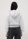Grey pure cotton hoodie for girls with relaxed fit_2