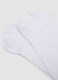 Multipack of ten white organic cotton-blend ankle sports socks_1