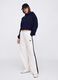 White trousers in cotton blend_0