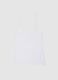 White stretchy viscose slim fit tank top with lace_4