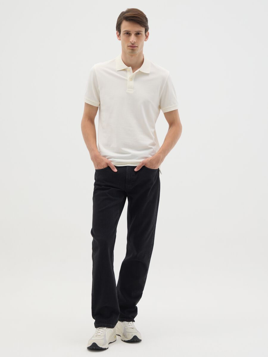 Men's Black Regular Fit Denim Jeans_0