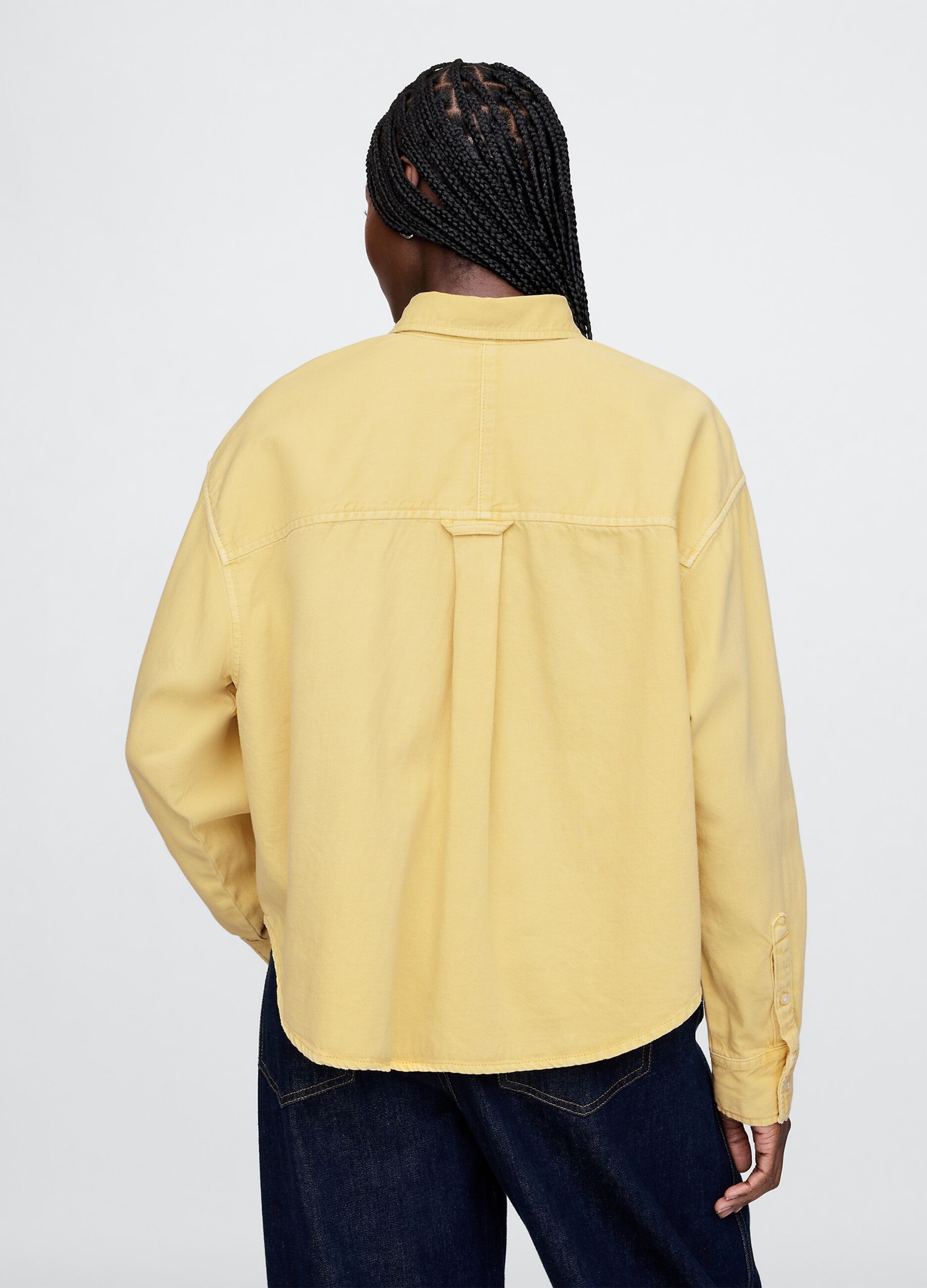 Yellow Cropped Gap Shirt