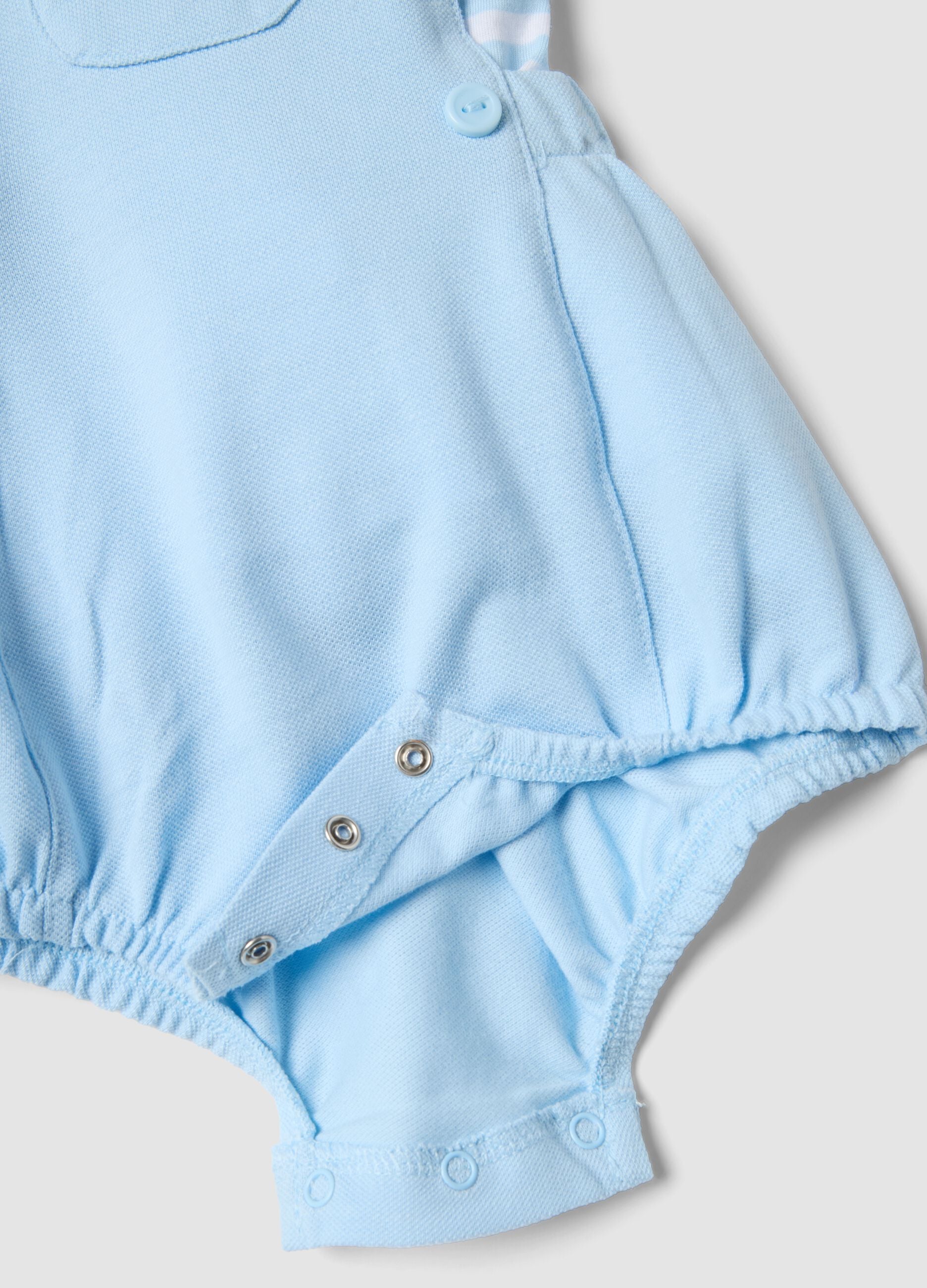White and Blue Pure Cotton Set for Babies