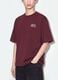 Red pure cotton cropped T-shirt with boxy-fit print_2