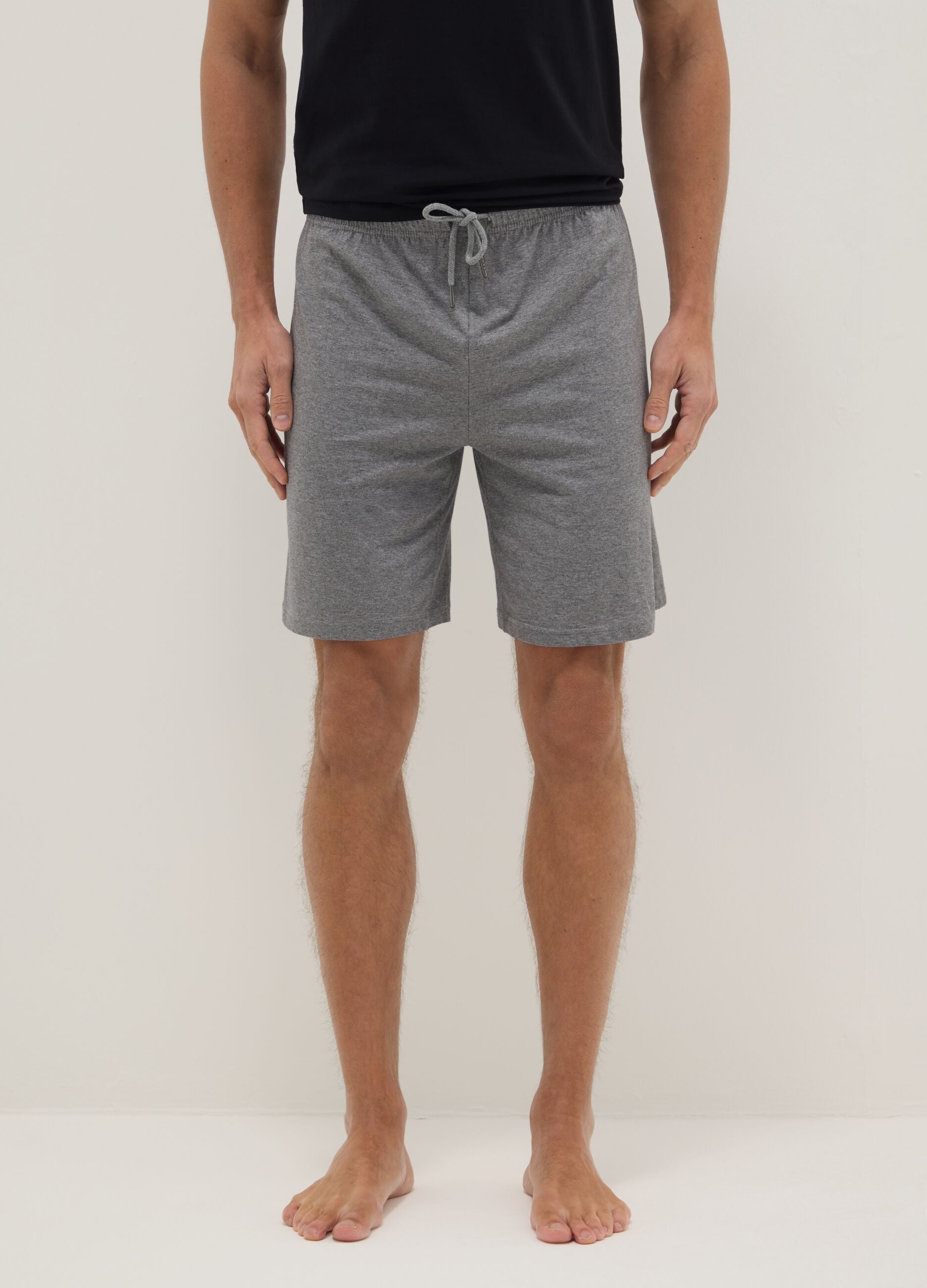 Multicolour regular fit pure cotton pyjama shorts two-pack