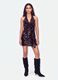 Brown sequin stretch-fabric dress_0